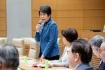 　自ら呼びかけて開いた勉強会であいさつする上川陽子衆院議員＝２０２５年３月、国会
