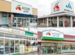  閉店する方針が決まった「Ａコープ」４店のコラージュ（左上から時計回りによどえ店、大高店、みぞくち店、名和店） 