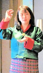 ブータンでの活動成果を報告する田辺さん