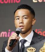 　ＷＢＯバンタム級王者の武居由樹＝１０月、東京都内のホテル