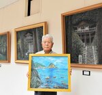 国内外の風景を油絵で表現する長谷川さん