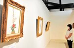 川元顧山氏の画業を紹介する収蔵展＝新温泉町の浜坂先人記念館・以命亭