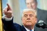 　トランプ米大統領＝２８日、ワシントン（ＡＰ＝共同）