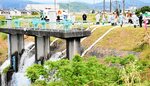 清水川からくみ上げた水を大路川へ排出する訓練