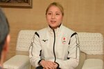 今秋の世界選手権出場を報告する木下選手＝１１日、米子市役所
