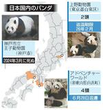 　日本国内のパンダ