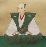　豊田市博物館で報道陣に公開された肖像画「紙本著色織田信長像」（長興寺所蔵）＝２９日午前、愛知県豊田市