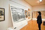 風景画や水墨画などの力作が並ぶ会場