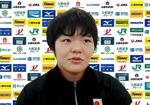 　オンラインで記者会見する柔道女子６３キロ級の嘉重春樺＝１８日