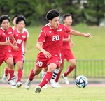 ふるさとでの試合で凱旋を果たした野田昂希（２０）＝どらドラパーク米子陸上競技場