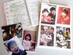 　祝田悠弥ちゃん、はるひちゃん、佐々木守夫さんの写真と佐々木俊子さんが被災直後から状況を書き残した手帳