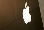 　米アップルのロゴ＝米サンフランシスコ、２０１５年４月（ロイター＝共同）