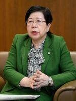 　日弁連会長の渕上玲子さん