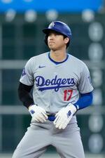 　アストロズ戦に出場するドジャース・大谷＝ヒューストン（ＡＰ＝共同）