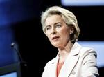 　コペンハーゲン民主主義サミットで基調演説するＥＵのフォンデアライエン欧州委員長＝５月（ロイター＝共同）