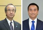 　新潟県の花角英世知事（左）、山口県の村岡嗣政知事