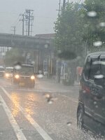鳥取市の産業道路（午前9時頃撮影）