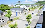住宅地が広がるＪＲ米子駅南側。民間開発が進むかが課題となっている＝１６日、米子市目久美町
