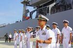 　１９日、カンボジア南西部のリアム海軍基地に寄港し、海上自衛隊などが参加して開かれた式典（共同）