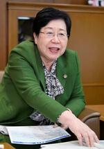 　日弁連会長の渕上玲子さん