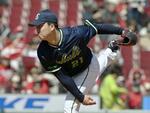 　先発し、５回無失点のヤクルト・吉村＝マツダ