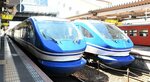 新型車両へ更新する方針が示された特急「スーパーはくと」＝２０２３年５月３１日、ＪＲ倉吉駅