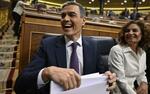　パレスチナの国家承認を、スペイン議会で表明したサンチェス首相＝２２日、マドリード（ゲッティ＝共同）
