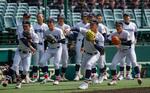 　甲子園で調整する横浜ナイン