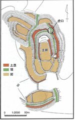 小松城縄張り図（鳥取県埋蔵文化財センター提供）