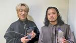 　Ｃｒｅｅｐｙ　Ｎｕｔｓのラッパー、Ｒ―指定さん（右）とＤＪ松永さん