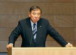 　講演する自民党の石破元幹事長＝２６日午後、東京都内