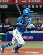 　１０回日本ハム２死二、三塁、上川畑が中前に決勝打を放つ＝ベルーナドーム