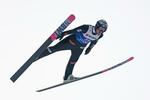 　世界選手権ジャンプ男子個人ラージヒルで、スーツの規定違反で失格となったノルウェーのマリウス・リンビク＝８日、トロンヘイム（共同）