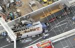 　首都高速道路池袋線で起きた事故現場＝２０２４年５月、埼玉県戸田市