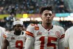 　チーフスのＱＢマホームズ（手前）＝ニューオーリンズ（ＡＰ＝共同）