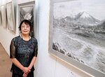 「奥深い水墨画の魅力を感じてほしい」と話す内田さん