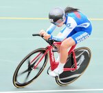 自転車の女子５００㍍タイムトライアルで準優勝を飾った相見涼花＝函館競輪場
