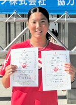 女子チャンピオンシップ１００㍍背泳ぎで４位入賞した上杉凜＝東京アクアティクスセンター
