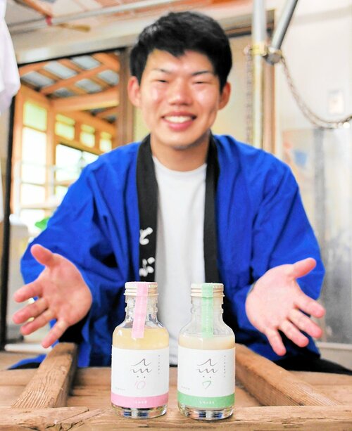 朝のエネルギーチャージにぴったりの甘酒「ＡＭ７」（右）と「ＡＭ１０」