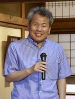 　記者会見する国立民族学博物館の広瀬浩二郎教授＝２０２４年７月、新潟県上越市