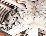 酒賀神社本殿の竜や獅子の彫刻。江戸後期の名工、小倉園三郎が手がけた