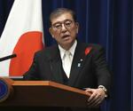 　新内閣が発足し、記者会見する石破茂首相＝１０月、首相官邸