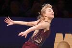 　エキシビションで演技する坂本花織＝ボストン（共同）