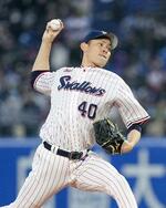 　中日戦に先発したヤクルト・高梨＝神宮
