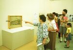 倉吉博物館での「山下清展」に特別展示された石版画『松江城』の原版＝２００３年