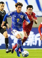 サッカーのドイツ１部、マインツに移籍する佐野海舟（７）＝２０２３年１１月、パナソニックスタジアム吹田