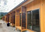 能登半島地震の被災地で「デコスファイバー」を使って建設される木造仮設住宅＝石川県輪島市撮影日不明（デコス提供）