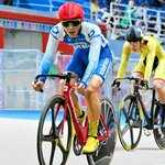 自転車の男子ポイントレースで頂点に輝いた吉田奏太＝北九州メディアドーム