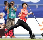 ２０２３年の世界パラ陸上男子やり投げ（上肢障害Ｆ４６）で８位となった高橋峻也。２４年大会は７位に順位を上げた＝２３年７月、パリ（共同）