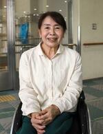 　インタビューに答える大前千代子さん